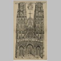 Rouen, Saint-Ouen, projet du début du XVIIe siècle (dessin Claude Chastillon), Wikipedia.jpg